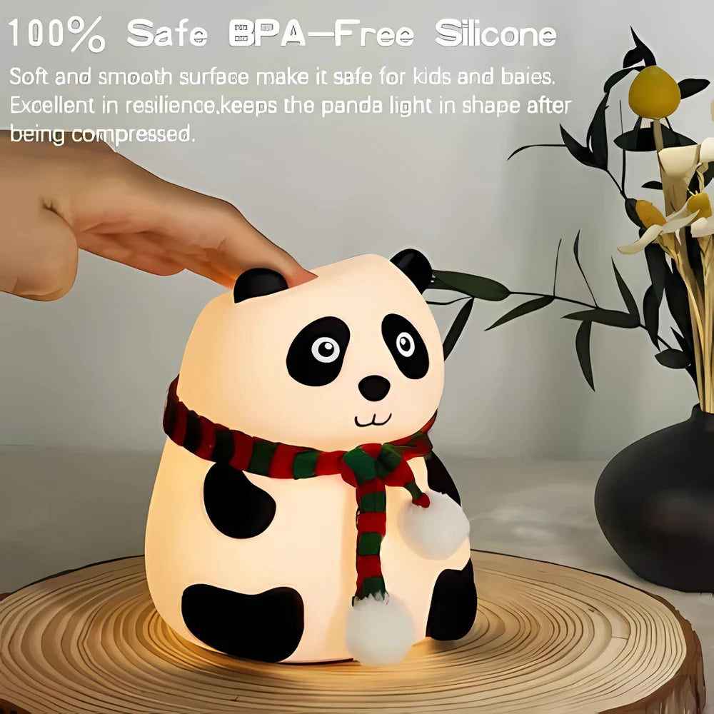 Rechargeable Silicone Panda Night Light for Kids